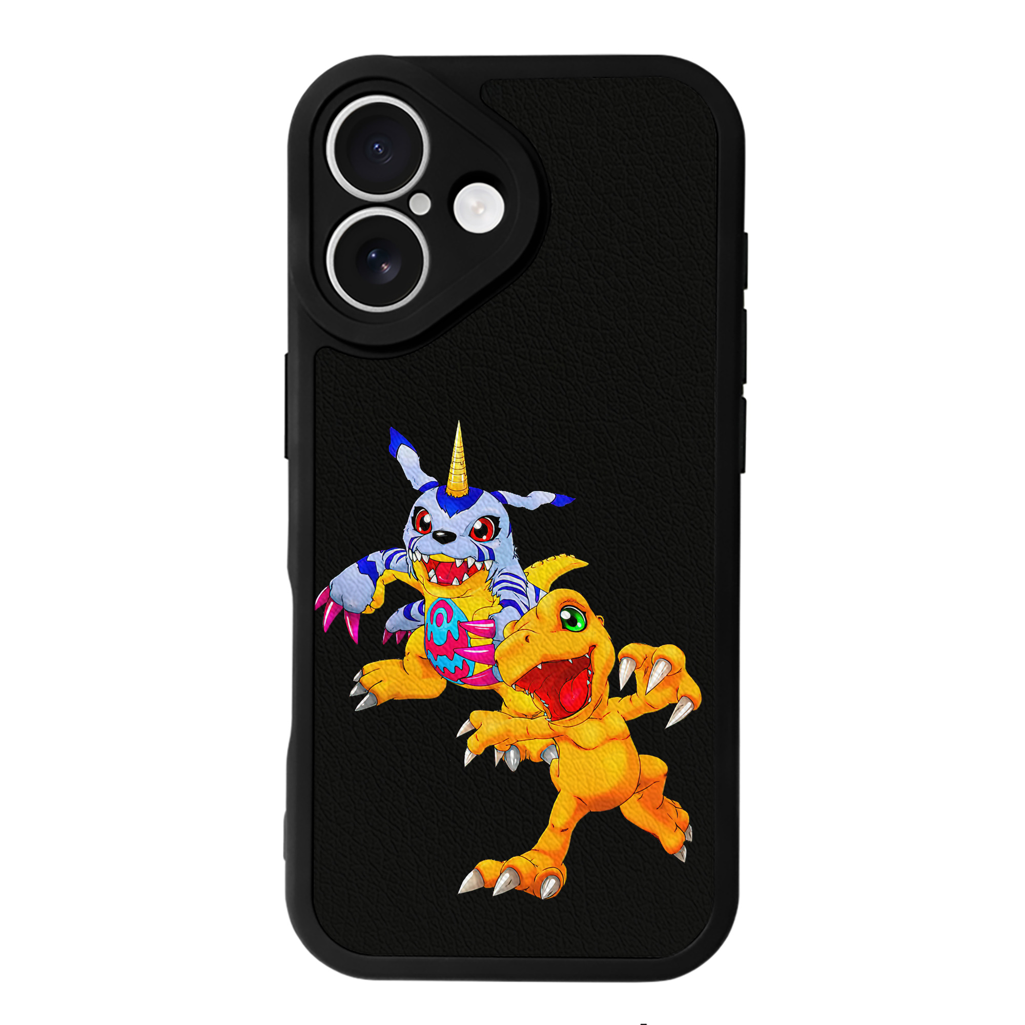 （画像用） Digimon デジタルモンスター/デジモン 【iPhone 16シリーズ対応】シリコンスマホケース（レザー調） 材質：シリコン